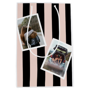 Pink Best Friends Photo Birthday Medium Gift Bag