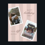 Pink Best Friends Photo Happy Birthday  Postcard<br><div class="desc">Pink Best Friends Photo Happy Birthday Postcard</div>