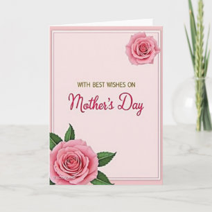 Pink Best Mothers Day Card