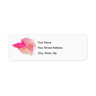 Pink Betta Fish Watercolor