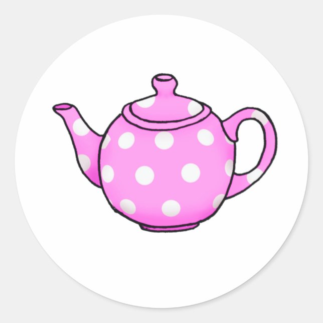 Pink Betty Teapot Square Sticker (Front)