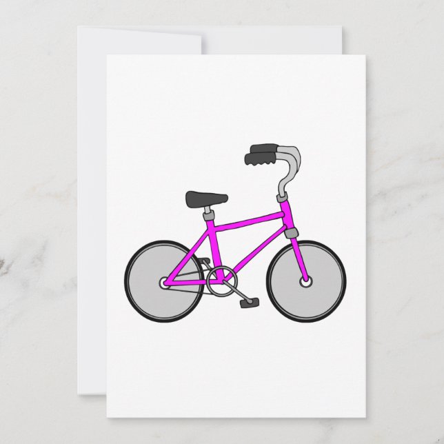 Pink Bicycle Invitation (Front)