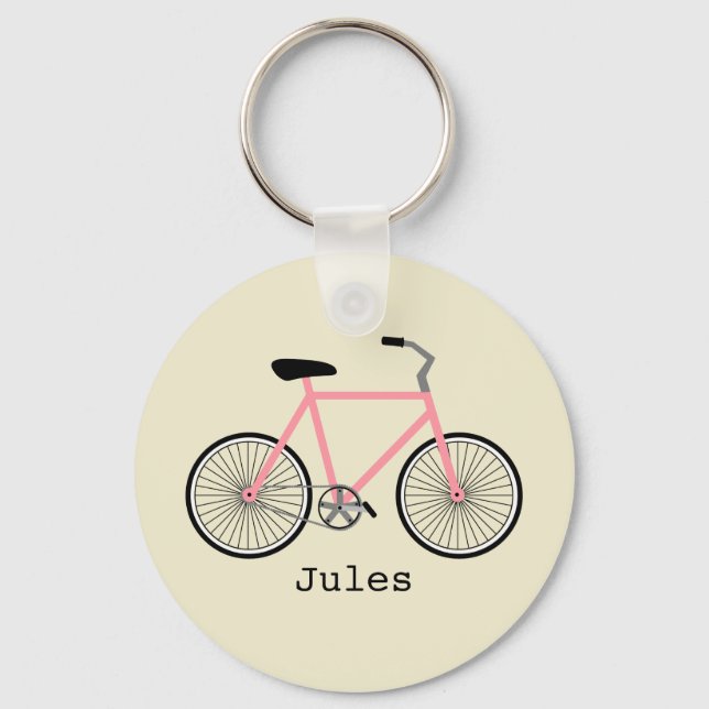 Pink Bicycle Keychain (Front)