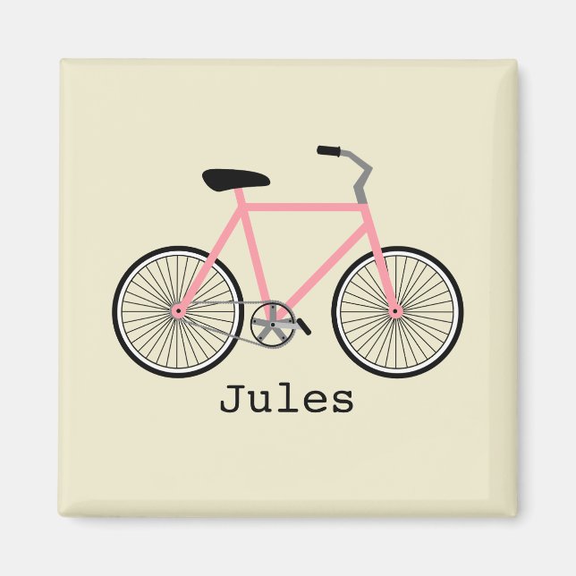 Pink Bicycle Magnet (Front)