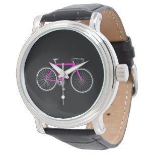Pink Bicycle On Black Watch