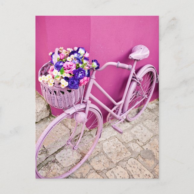 Pink Bicycle Postcard (Front)