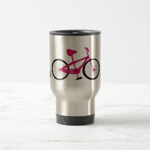 Pink Bicycle Travel Mug