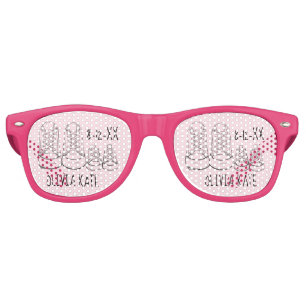 Pink Big Little Shoes Girl New Baby Shower Favour Retro Sunglasses