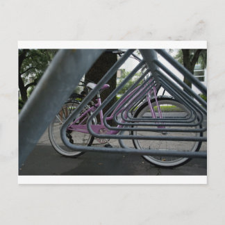 pink bike postcard