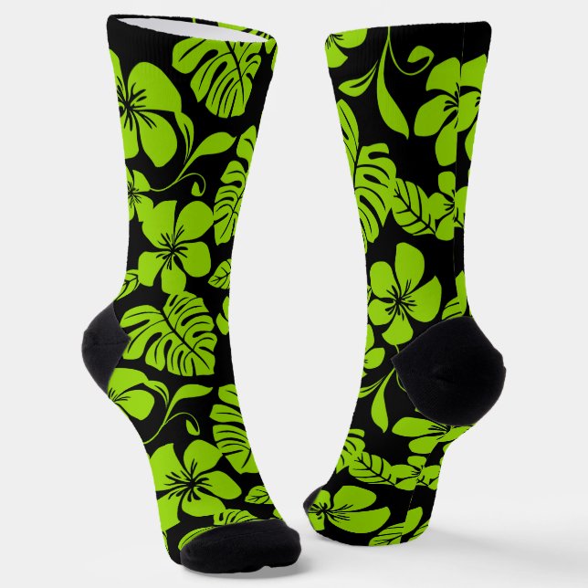 PINK BIKINI (BLACK/LIME) SOCKS (Angled)