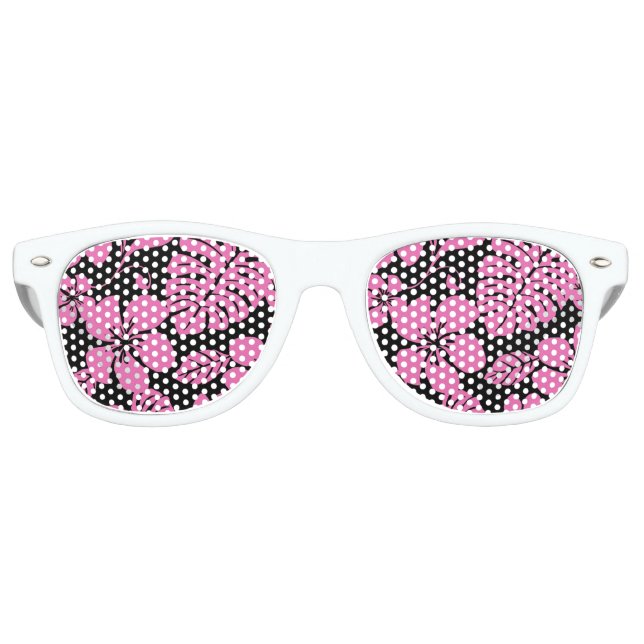 PINK BIKINI (BLACK/PINK) RETRO SUNGLASSES (Front)
