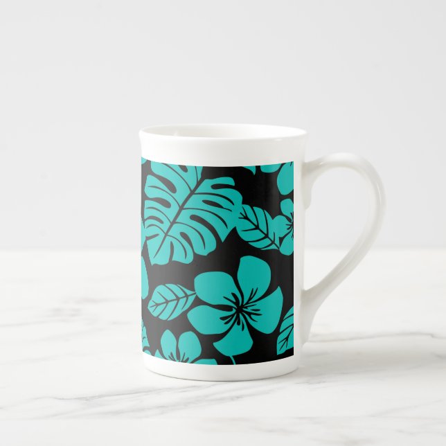 PINK BIKINI (BLACK/TEAL) BONE CHINA MUG (Right)