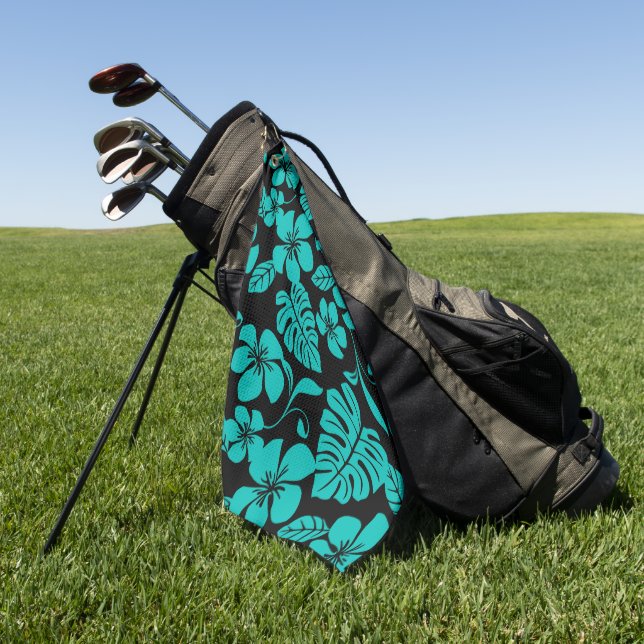 PINK BIKINI (BLACK/TEAL) GOLF TOWEL (Green)