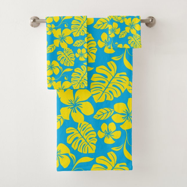PINK BIKINI (BLUE/YELLOW) BATH TOWEL SET (Insitu)