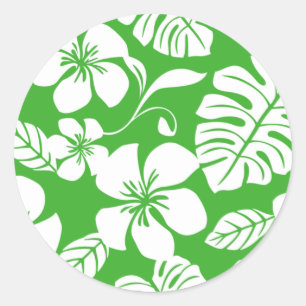 PINK BIKINI (GRASS GREEN) CLASSIC ROUND STICKER