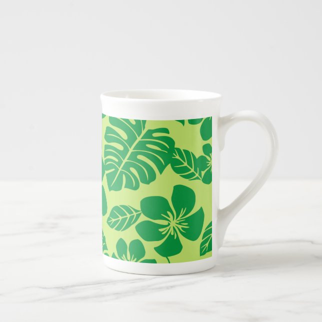 PINK BIKINI (GREEN x 2) Bone China Mug (Right)