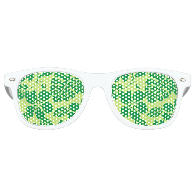 PINK BIKINI (GREEN x 2) Retro Sunglasses (Front)