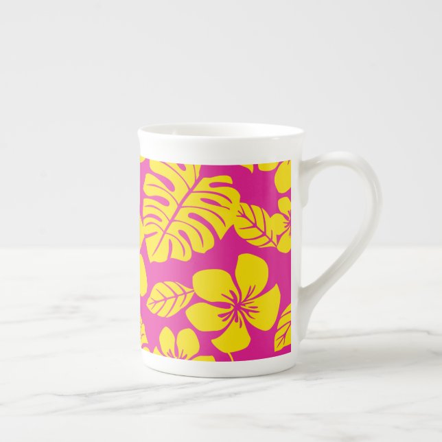 PINK BIKINI (HOT PINK/YELLOW) BONE CHINA MUG (Right)
