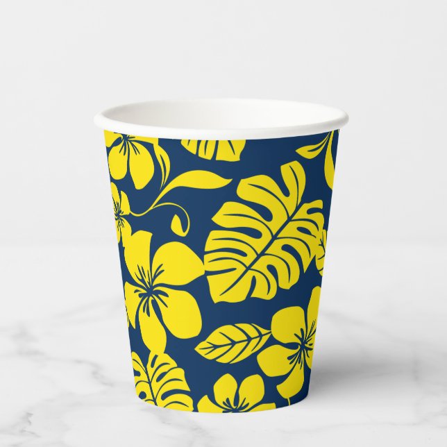 PINK BIKINI (NAVY/YELLOW) PAPER CUPS (Front)