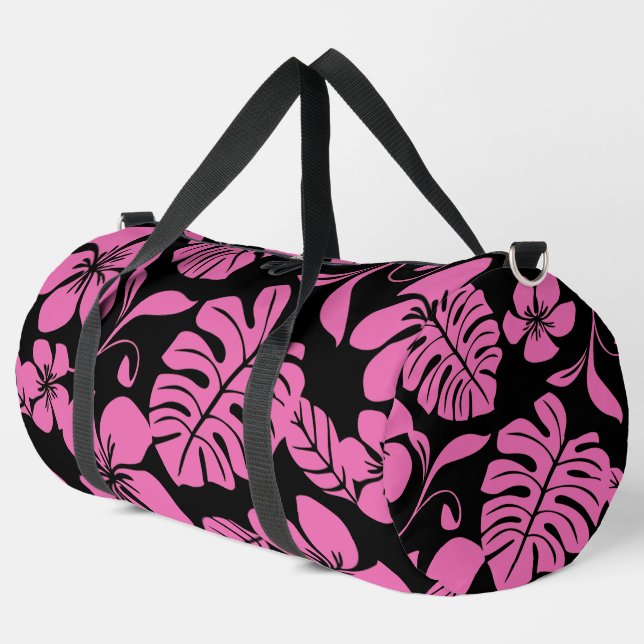 PINK BIKINI PATTERN IN BLACK/PINK DUFFLE BAG (Left Corner)