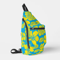 PINK BIKINI PATTERN IN BLUE/YELLOW SLING BAG