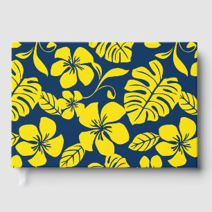 PINK BIKINI PATTERN IN DARK BLUE/YELLOW GUEST BOOK