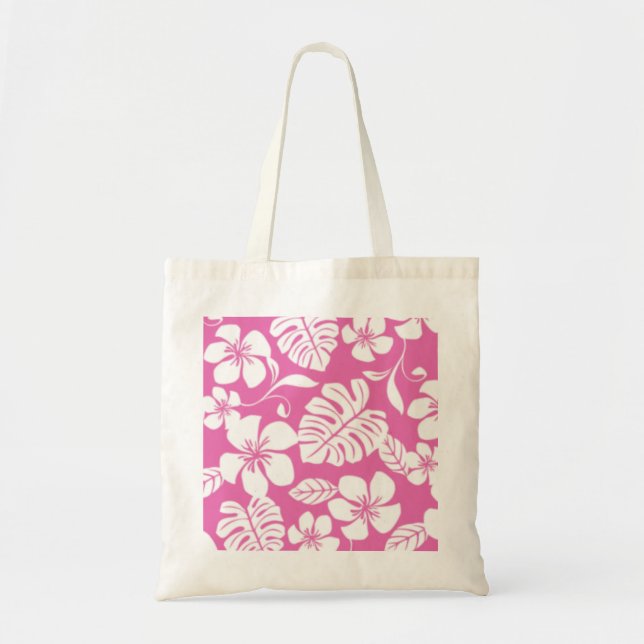 PINK BIKINI PATTERN IN FLAMINGO PINK TOTE BAG (Front)