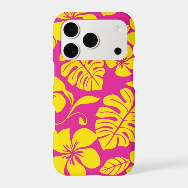 PINK BIKINI PATTERN IN HOT PINK/YELLOW (Back)