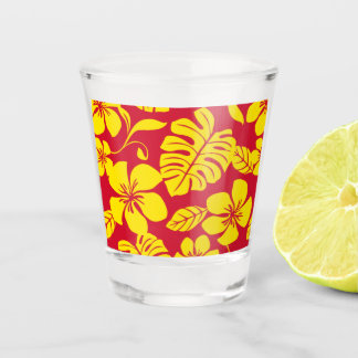 PINK BIKINI PATTERN IN RED/GOLD SHOT GLASS