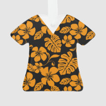 PINK BIKINI PATTERN SCRUBS BLACK AND ORANGE