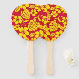 PINK BIKINI (RED/GOLD) HAND FAN