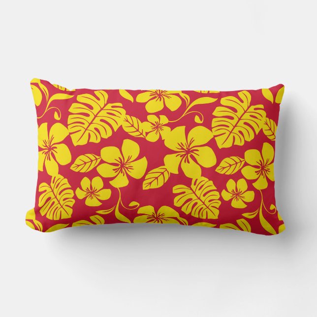 PINK BIKINI (RED/GOLD) LUMBAR CUSHION (Front)