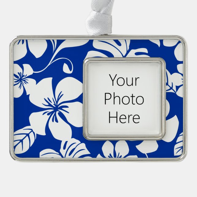 PINK BIKINI (ROYAL BLUE) SILVER PLATED FRAMED ORNAMENT (Front)