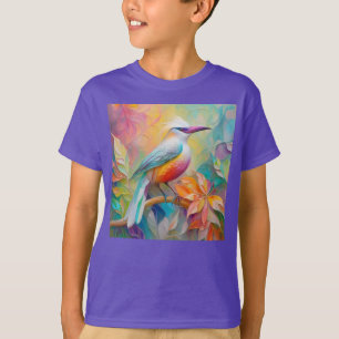 Pink Billed Red Breasted Fantasy Bird T-Shirt