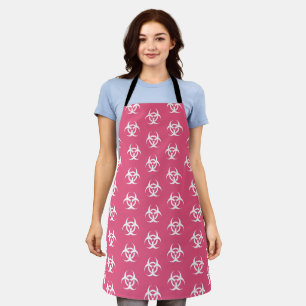 Pink Biohazard Symbol Apron
