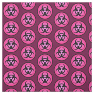Pink Biohazard Symbol Fabric