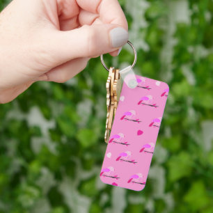 pink bird girly key ring