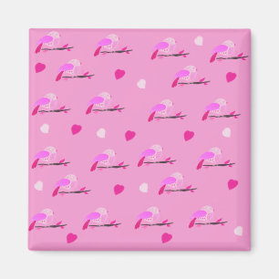 pink bird magnet