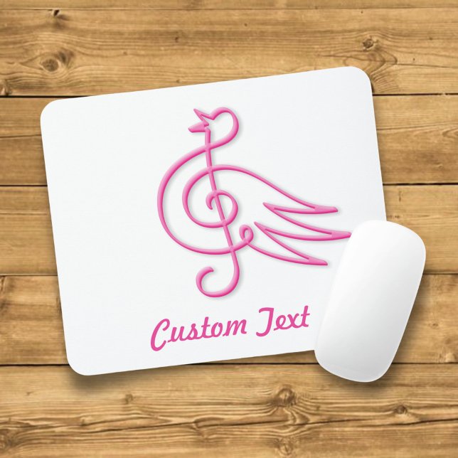 Pink bird music mouse pad (Creator Uploaded)