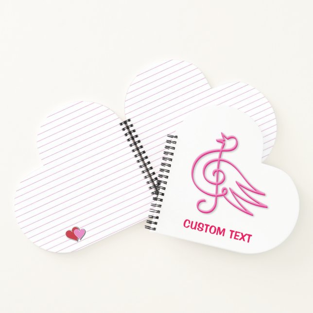 Pink Bird Music Notebook (Inside)