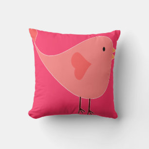 PINK BIRD TOSS PILLOW - MIX AND MATCH GIFTS HOME