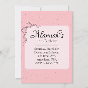Pink Birthday Invitation