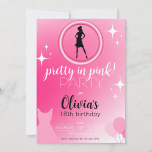 Pink Birthday Invitation / Bachelorette Invitation