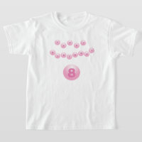 Pink Birthday Ping Pong Balls Age 8