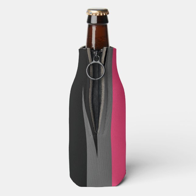 Pink Black and Grey Cooler (Bottle Back)