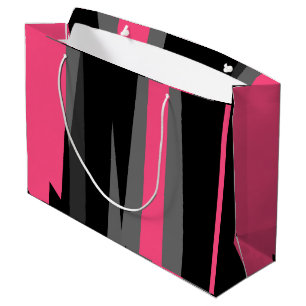 Pink Black and Grey   Large Gift Bag
