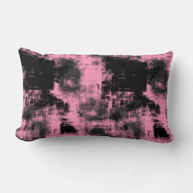 Pink Black and Grey     Lumbar Cushion (Front)