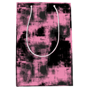 Pink Black and Grey Medium Gift Bag