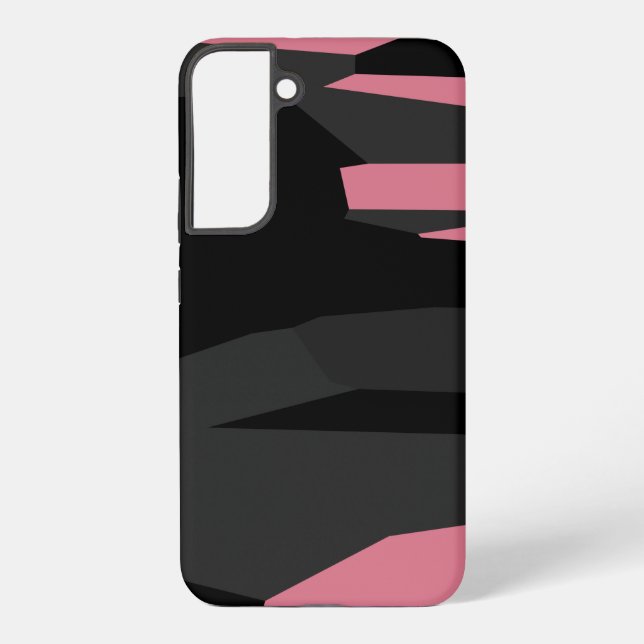 Pink Black and Grey Samsung Galaxy S22+ Case (Back)