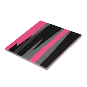 Pink Black and Grey   Tile